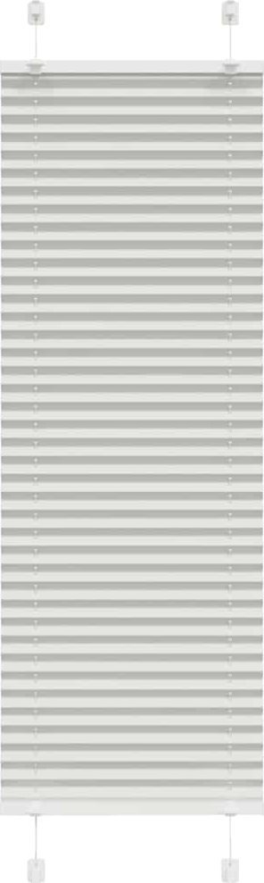 vidaXL Roleta plisowana jasnoszara 50x100 cm Szerokość tkaniny 49,4cm