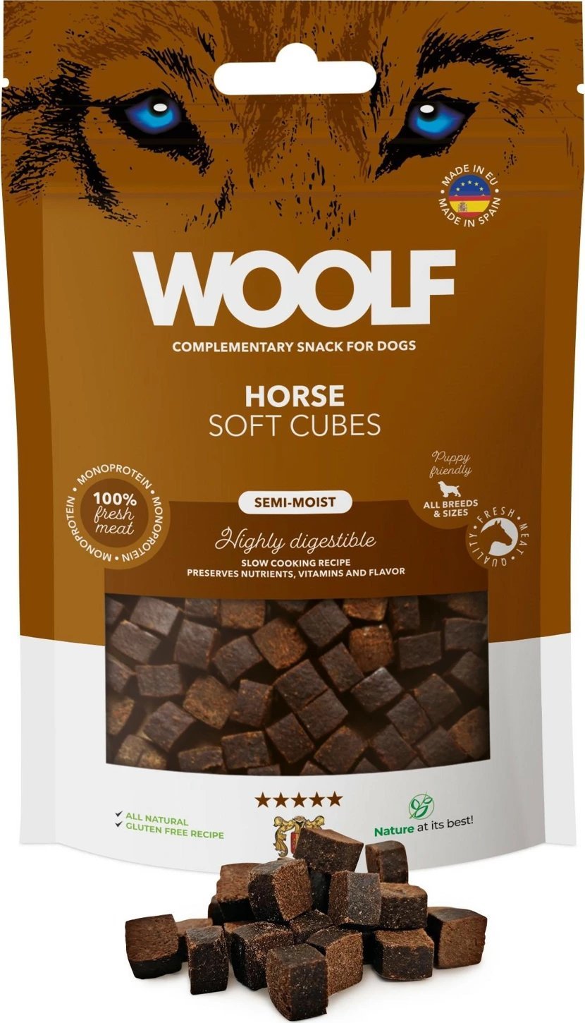 WOOLF Woolf Soft Cubes Monoprotein Horse 100g