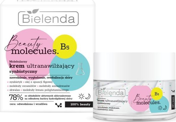 Bielenda Beauty Molecules - Molekularny Krem ultranawilżający na dzień i noc - do cery odwodnionej i wrażliwej 50ml