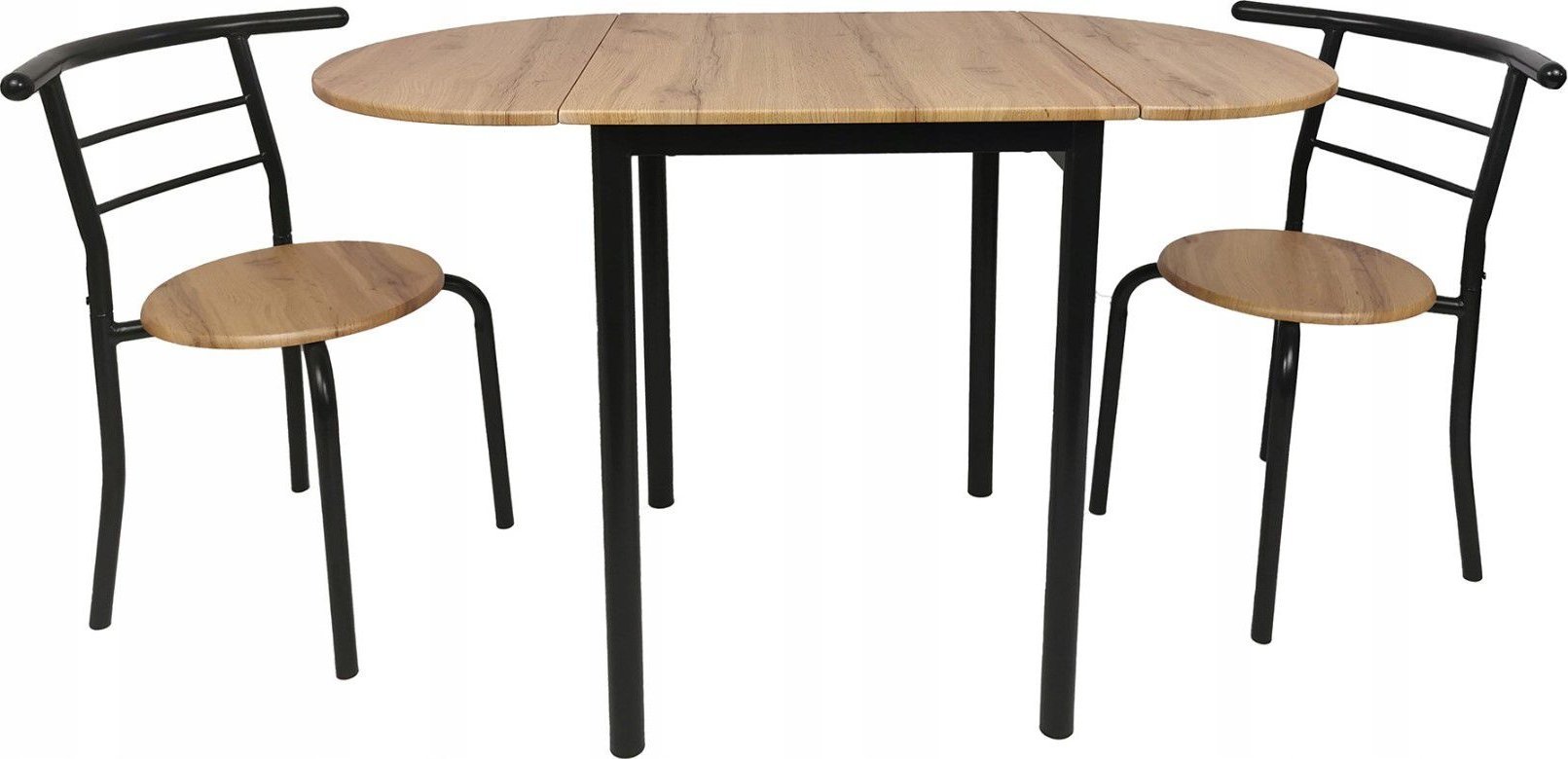 kontrast Zestaw mebli do domu kuchni jadalni salonu dwa krzesła + stół składany