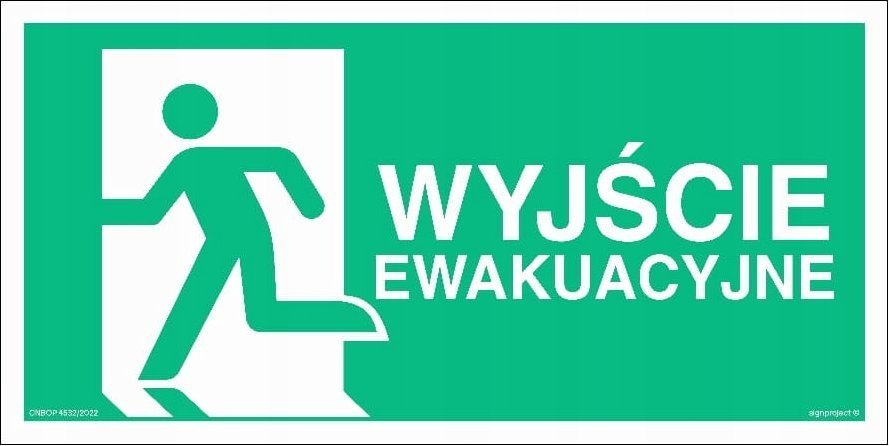 Mój dom Wyjście Ewakuacyjne W Lewo 300X150 Płyta 1Mm Foto. Libres Polska Sp Sgp-Ac130_300X150_Ps 5903816006202