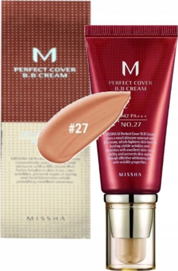 Missha MISSHA_M Perfect Cover BB Cream SPF42/PA+++ wielofunkcyjny krem BB 27 Honey Beige 50ml