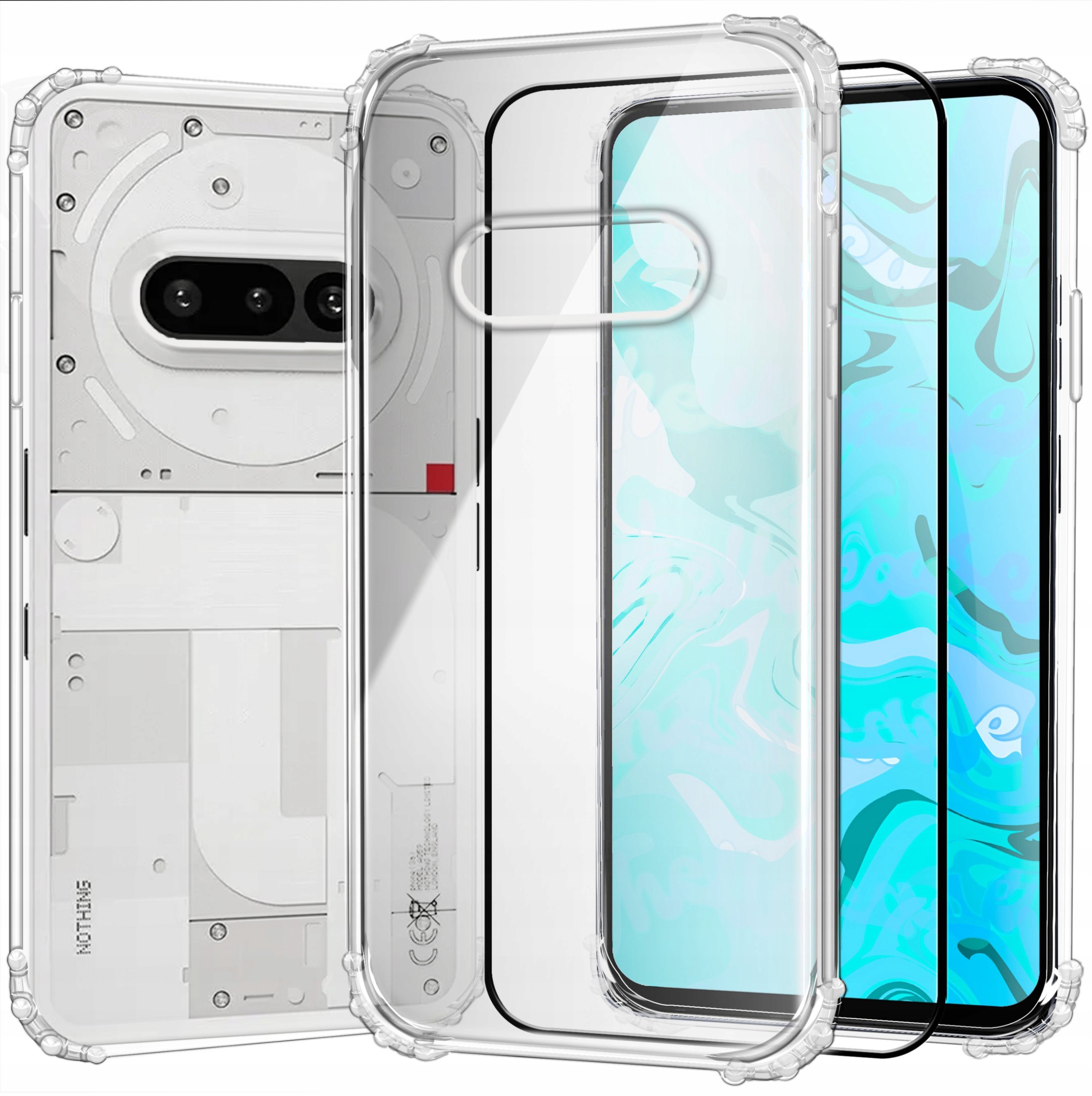 ETUI PANCERNE DO NOTHING PHONE 3A | CASE SILIKON SLIM ANTI SHOCK SZKŁO 9H