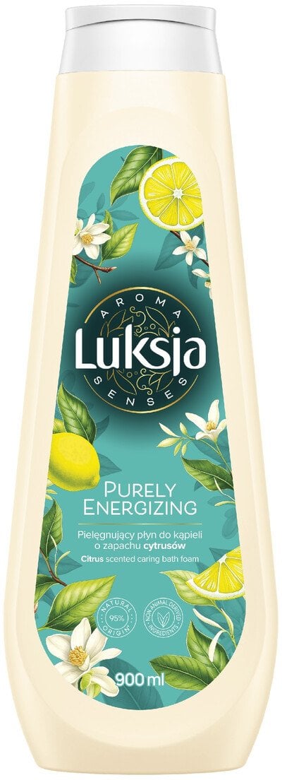 Luksja Aroma Senses Purely Energizing Pielęgnujący płyn do kąpieli o zapachu cytrusów 900ml