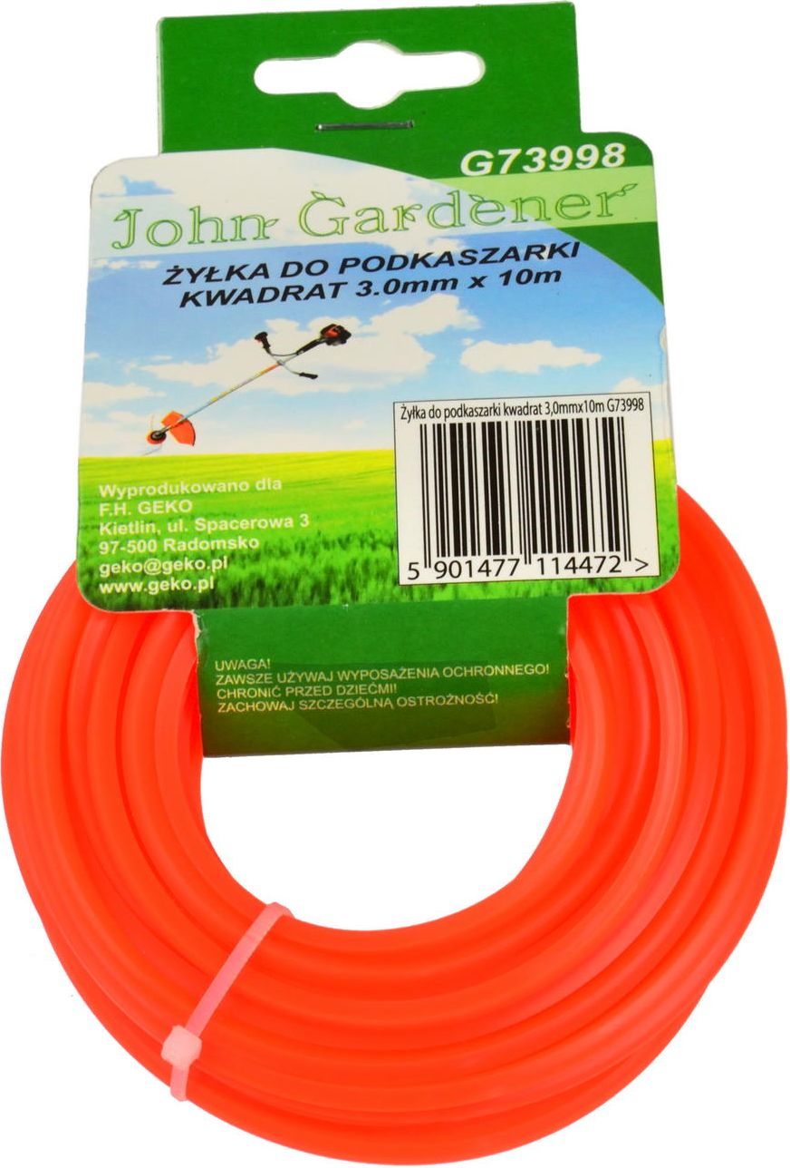 Geko Żyłka do podkaszarki kwadrat 3,0mmx10m(144)