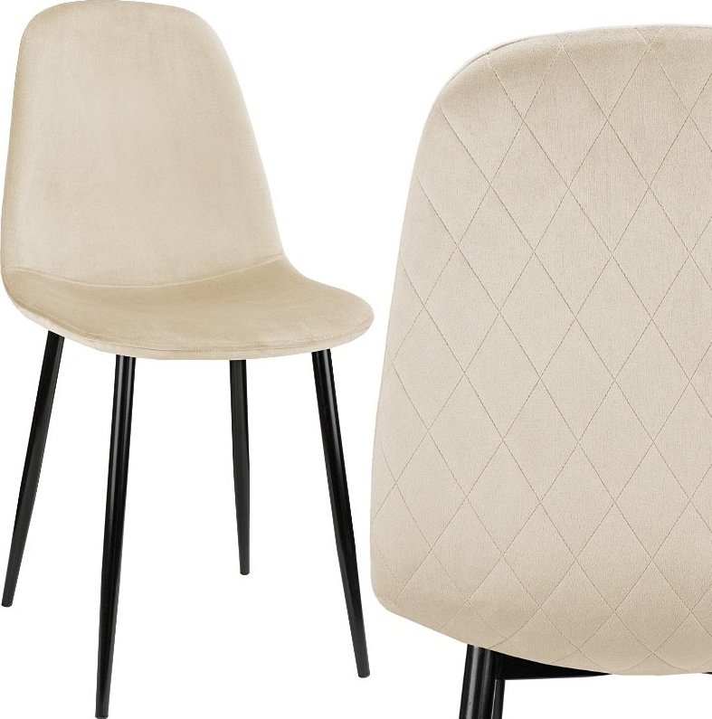 Szchara Krzesło PIKOWANE nowoczesne tapicerowane JADALNIA