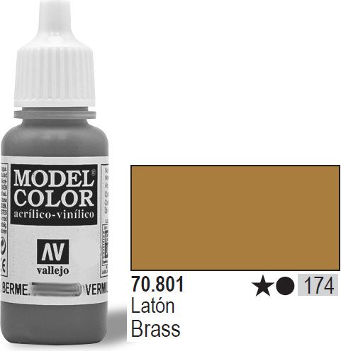 Vallejo Farba Nr174 Brass Mettalic 17ml (70801)