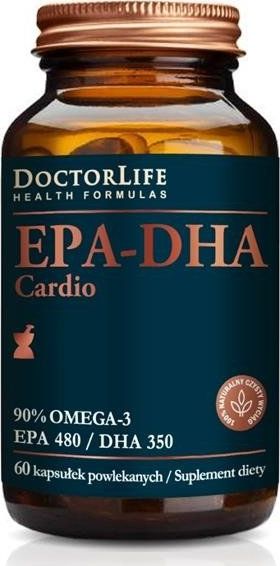 Doctor Life DOCTOR LIFE_EPA-DHA Cardio 90% Omega-3 EPA 480/ DHA 350 suplement diety 60 kapsułek
