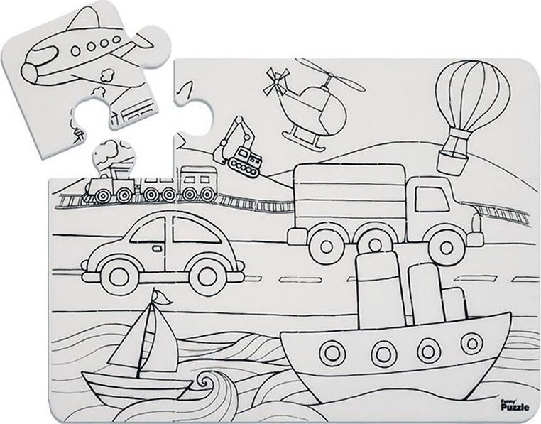 Puzzle Pojazdy Funny Mat STRIGO