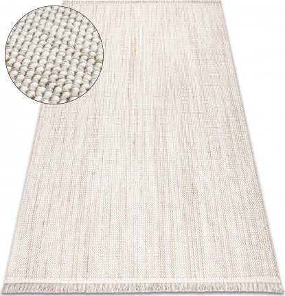 Dywany Łuszczów Dywan NANO EO78A Melanż, pętelkowy, płasko tkany biały / beż, 180x270 cm