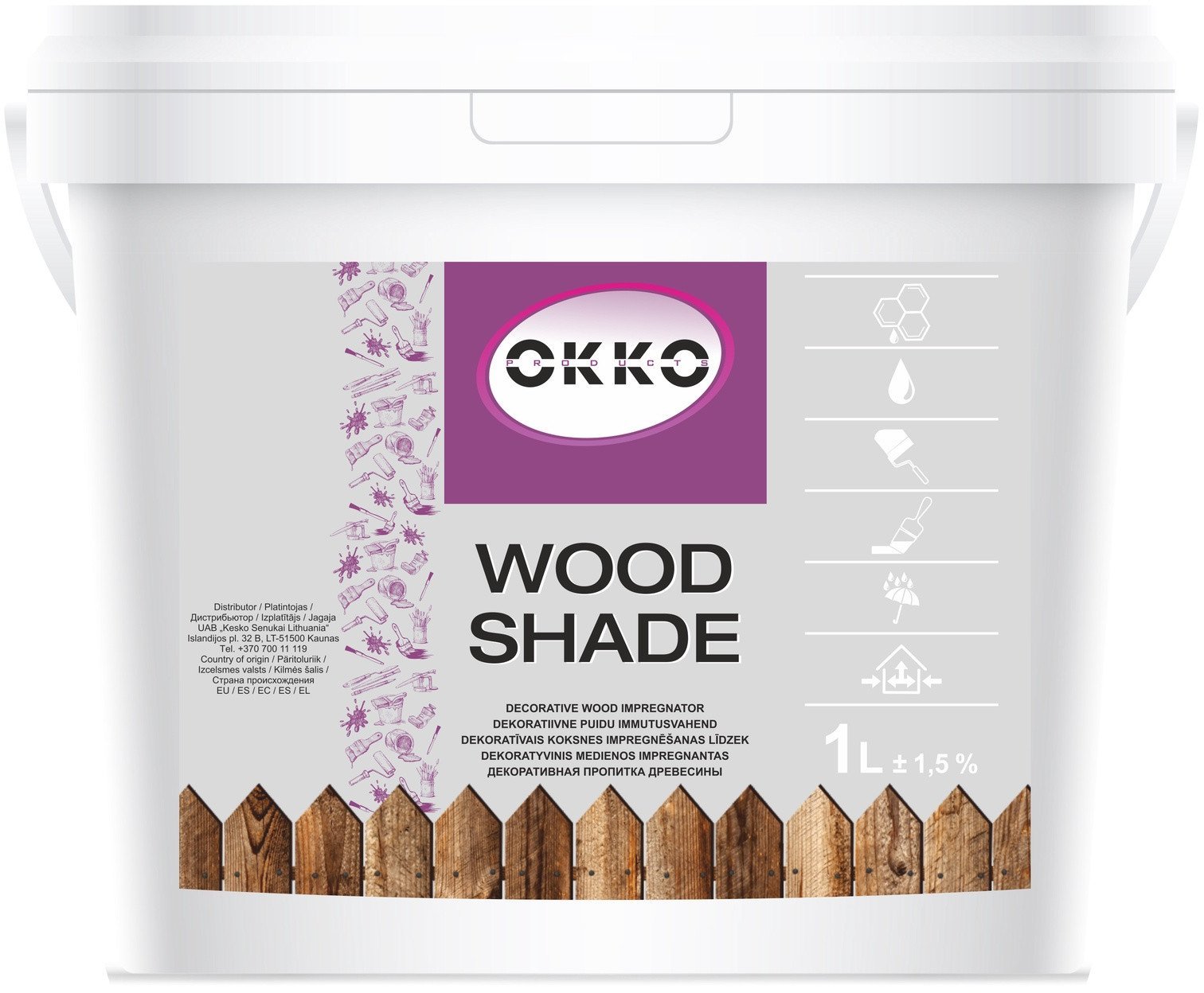 WOOD IMPREG WOOD SHADE MOSS 1L OKKO