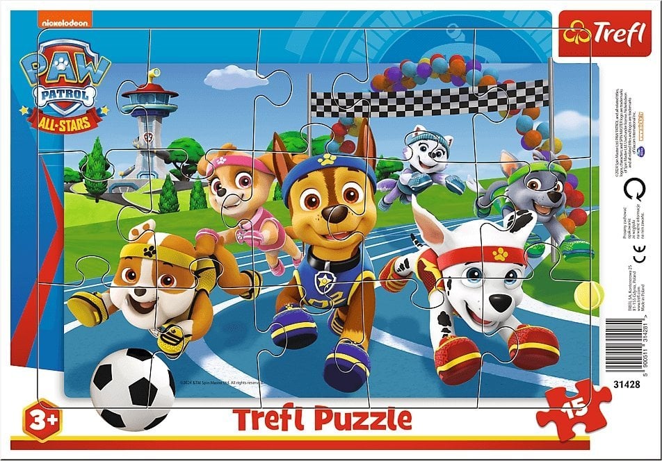 Trefl PUZZLE 15EL TREFL UCZYNNE PIESKI PAW PATROL PU20