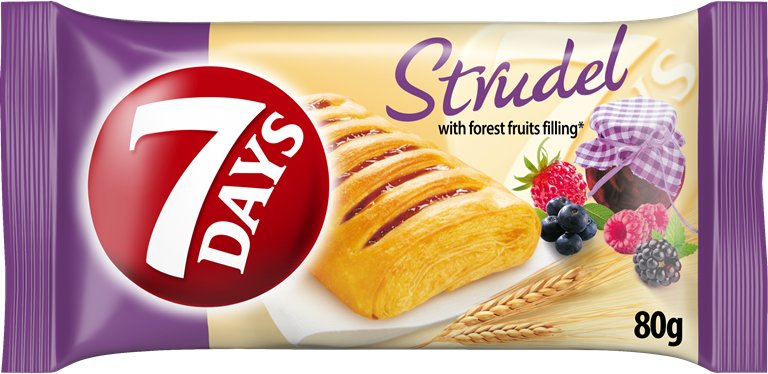 7Days Strudel z nadzieniem o smaku owoców leśnych 80g