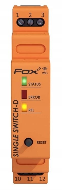 SINGLE SWITCH Pojedynczy przekaźnik Wi-Fi 230V NA SZYNE DIN Wi-R1S1-D