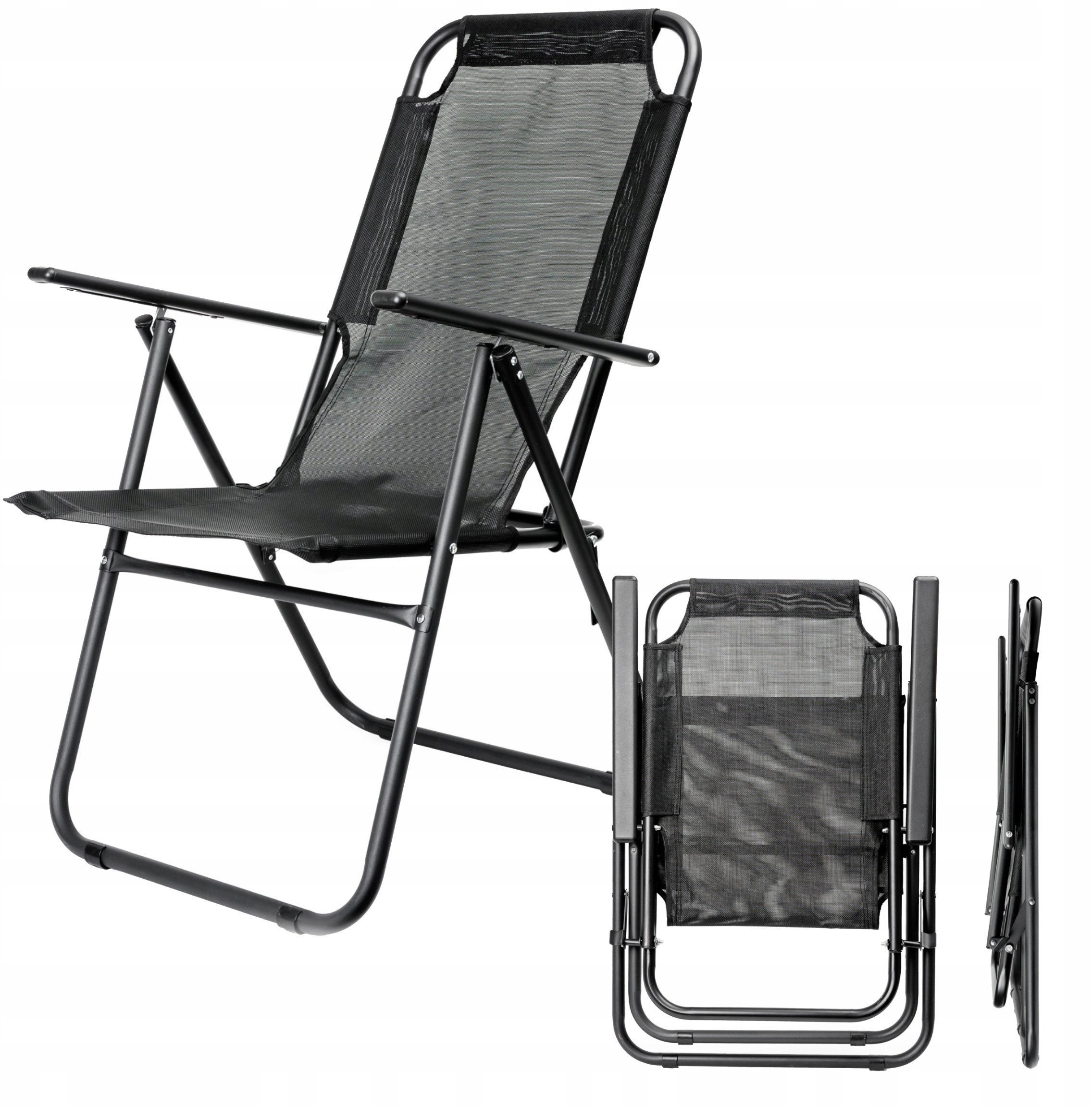 PLATINET CAMPING CHAIR 62X45X102 CM BLACK 46140
