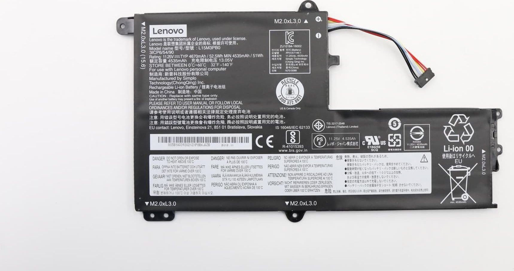Bateria Lenovo Battery 3 Cell 11.25V 52.5Wh