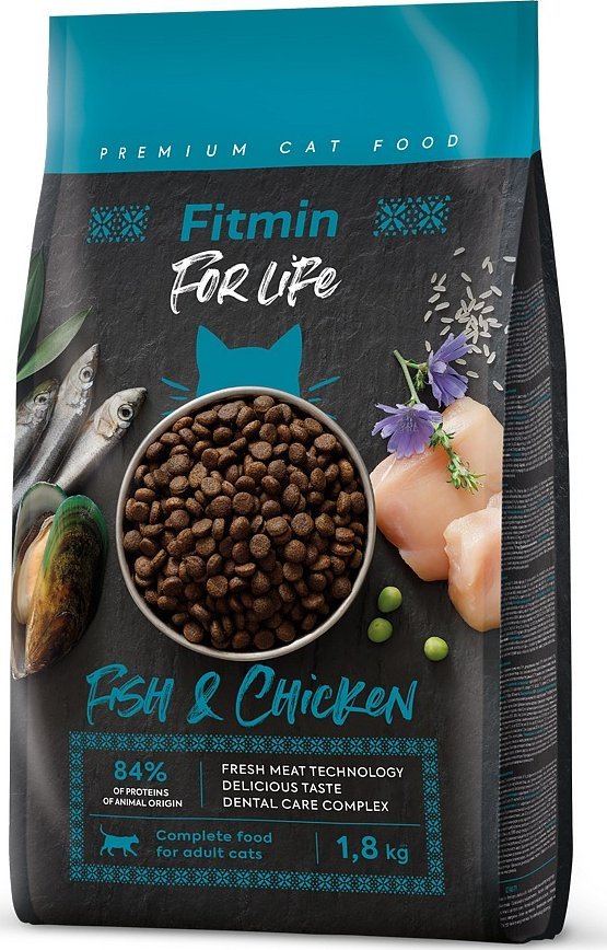 Fitmin Cat For Life Adult Fish and Chicken 1,8 kg