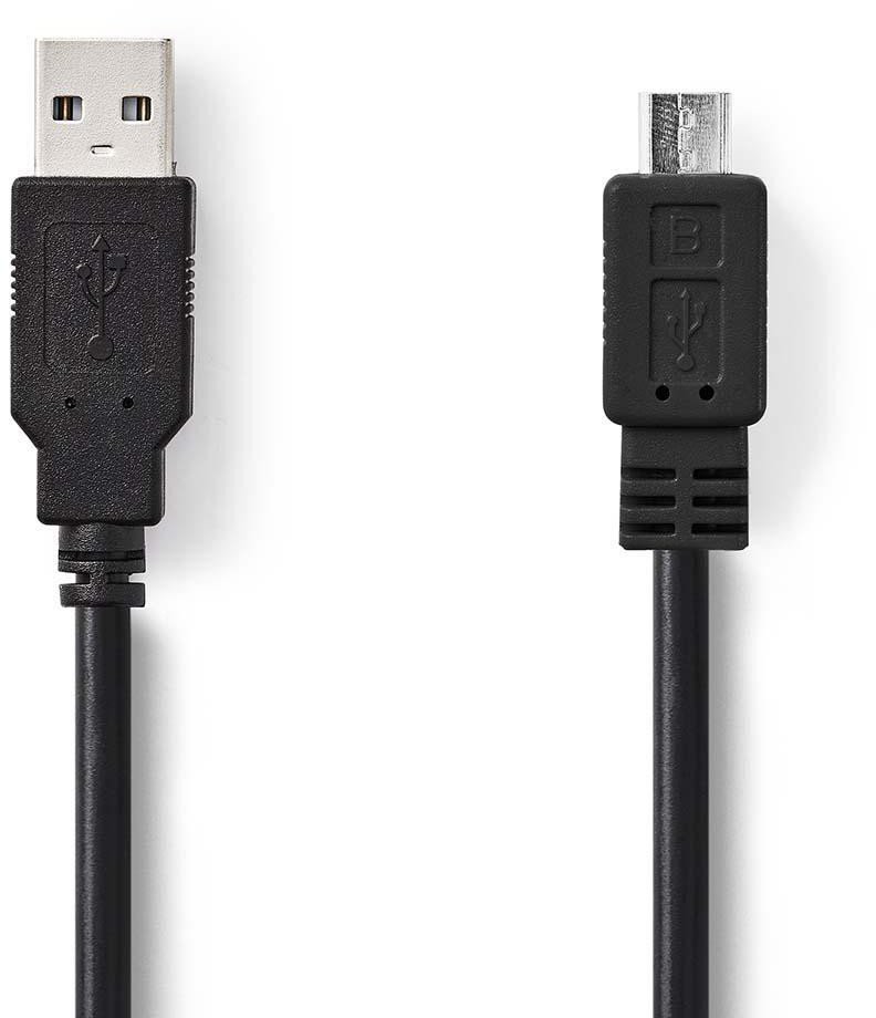 Kabel USB Nedis USB-A - micro-B 3 m Czarny (CCGB60500BK30)