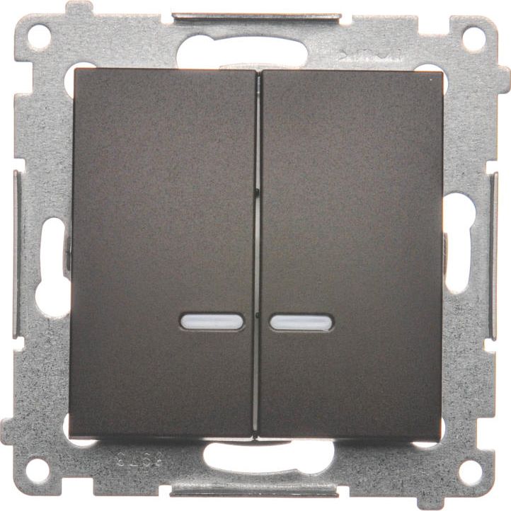 Kontakt-Simon Łącznik świecznikowy podświetlany brąz - DW5BL.01/46