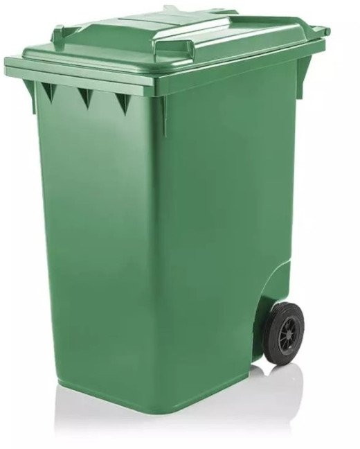 Pojemnik do segregacji odpadów na kółkach WEBER - pojemność 360 l (Kolor: zielony)