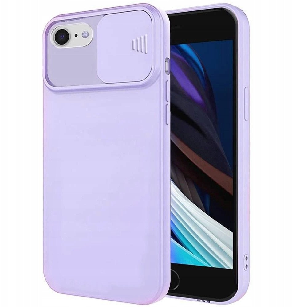 Etui CamShield Soft Silicone Case do iPhone 7 / 8 / SE 2020 / SE 2022 jasnofioletowy