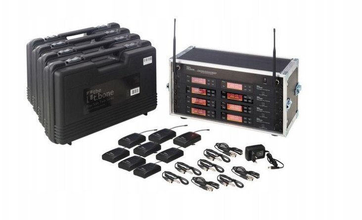 the t.bone Free Solo PT 520 MHz 8-Kanałowy Rack Bezprzewodowy z Antenowym