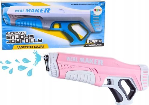 LeanToys Pistolet Na Wodę Automatyczny Różowy 350 Ml
