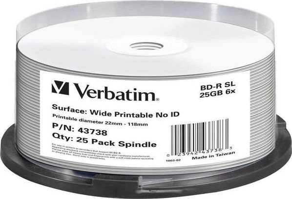 Verbatim BD-R 25 GB 6x 25 sztuk (43738)