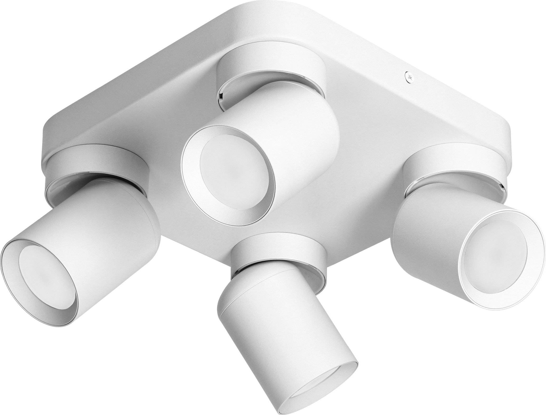 Lampa sufitowa Orno MALTA SP 4, oprawa ścienno-sufitowa, GU10 max. 4x12W, IP20, biała, kwadratowa podstawa