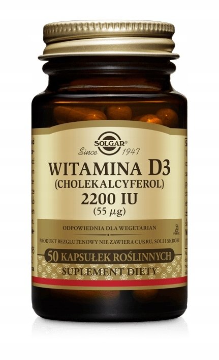 SOLGAR_Witamina D3 2200IU suplement diety 50 kapsułek