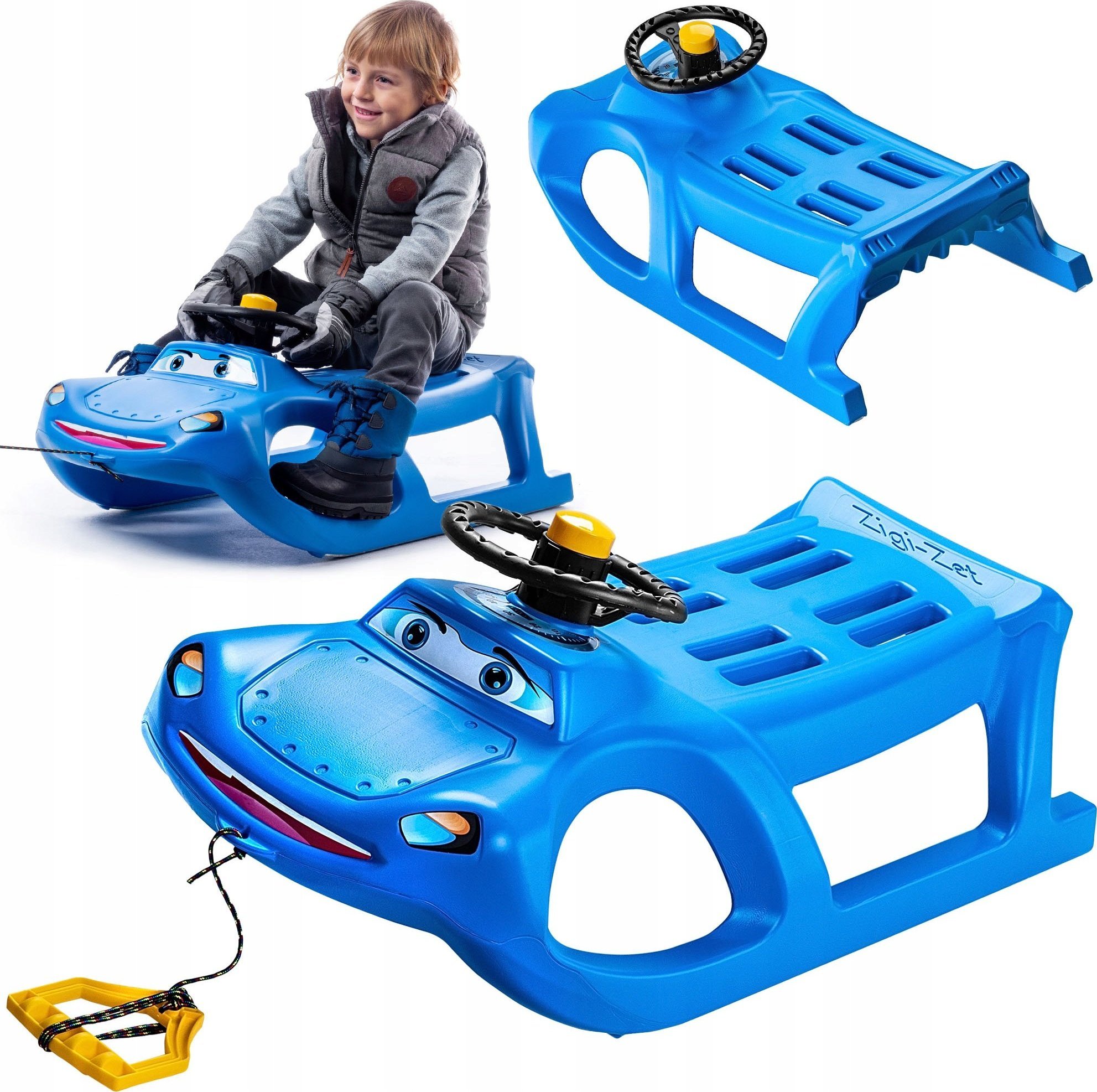 Kadax Sanki Plastikowe Z Kierownicą Dla Dzieci Ślizg