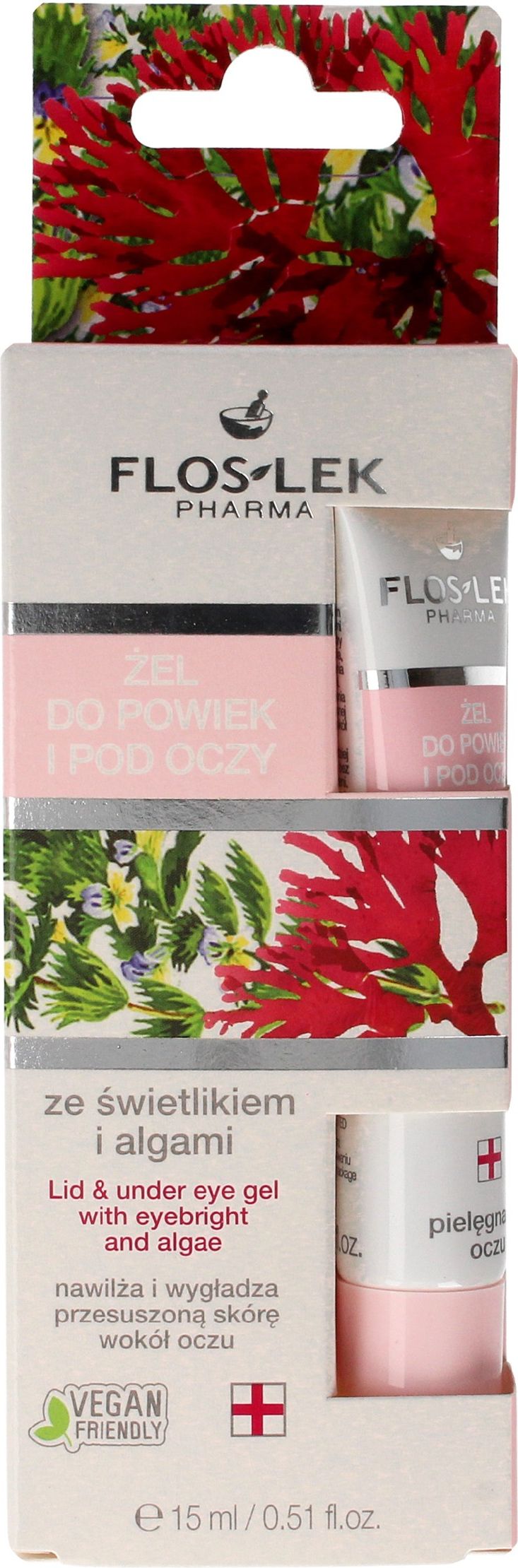 Floslek Żel pod oczy Pielęgnacja oczu ze Świetlikiem i Arniką 15ml