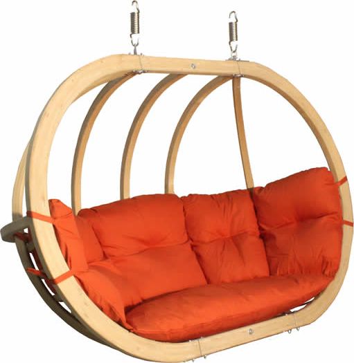 Koala Fotel hamakowy drewniany, Czerwony Swing Chair Double (3)