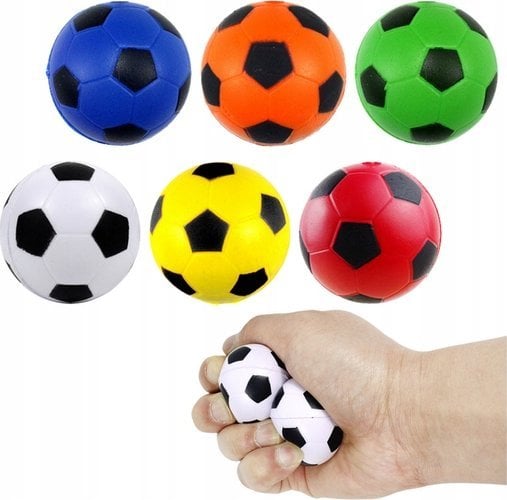 Piłeczki Antystresowe Do Odbijania Zestaw 12 szt Kolorowe 6,5cm