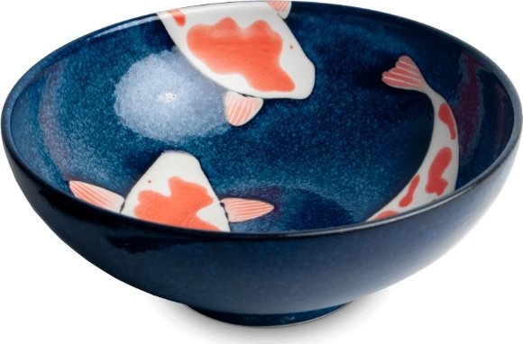 Duża japońska miska do ramenu ryby Koi 21,5 x 8 cm - Emro