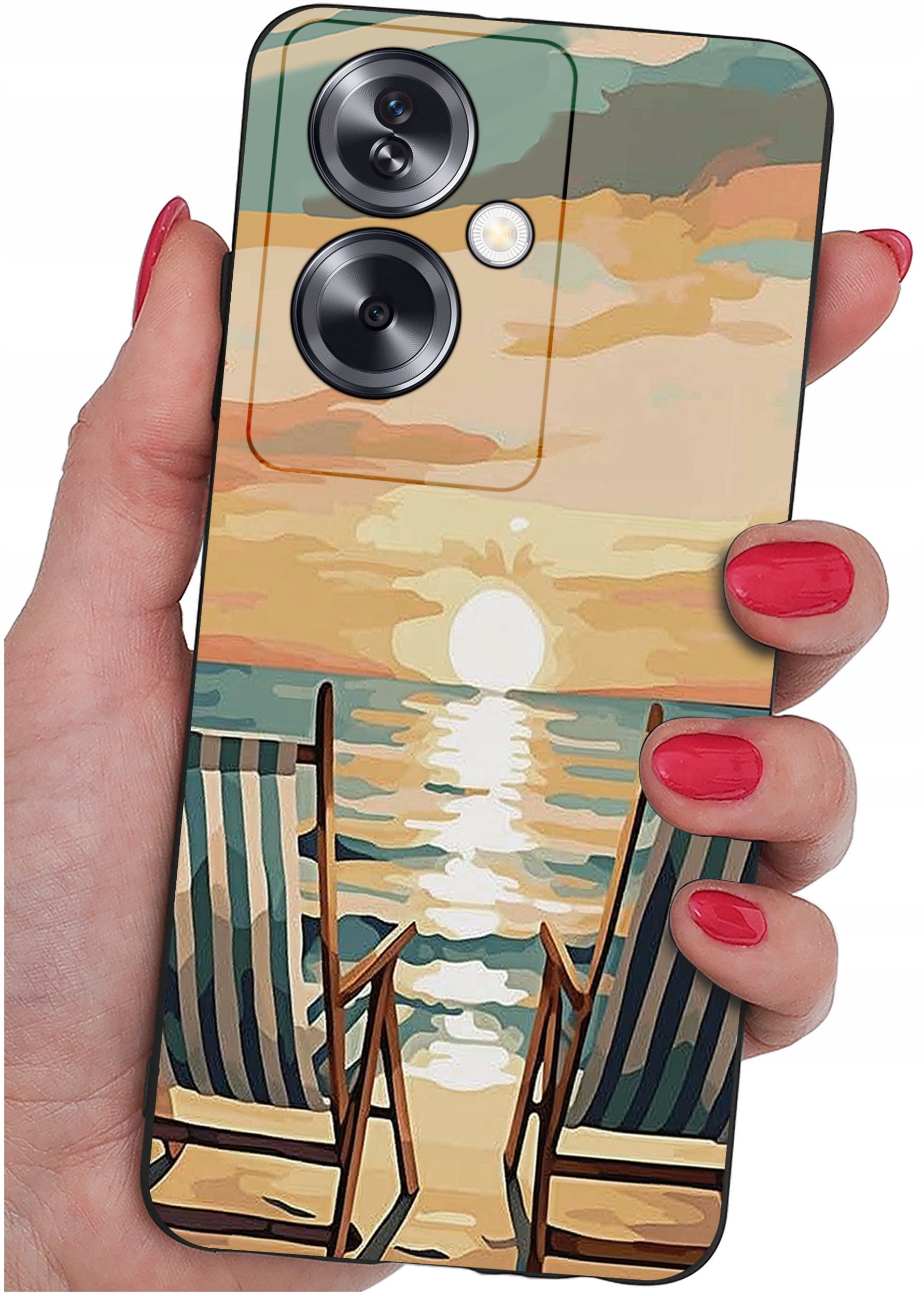 ETUI do Oppo A79 5G WZORY |SILIKONOWE MATT CASE + SZKŁO ochronne 9H