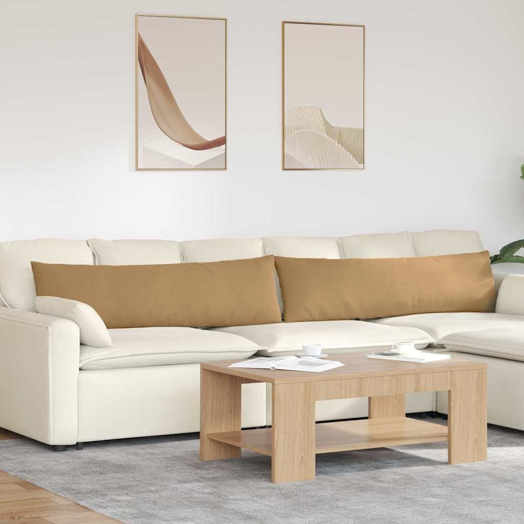 vidaXL Poduszki na sofę 2 pcs Brązowy 145 x 40 cm Tkanina sztruksowa