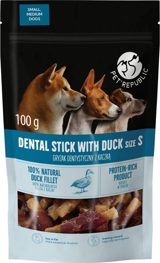 Pet Republic PetRepublic gryzak dentystyczny z kaczką dla psa 100g S