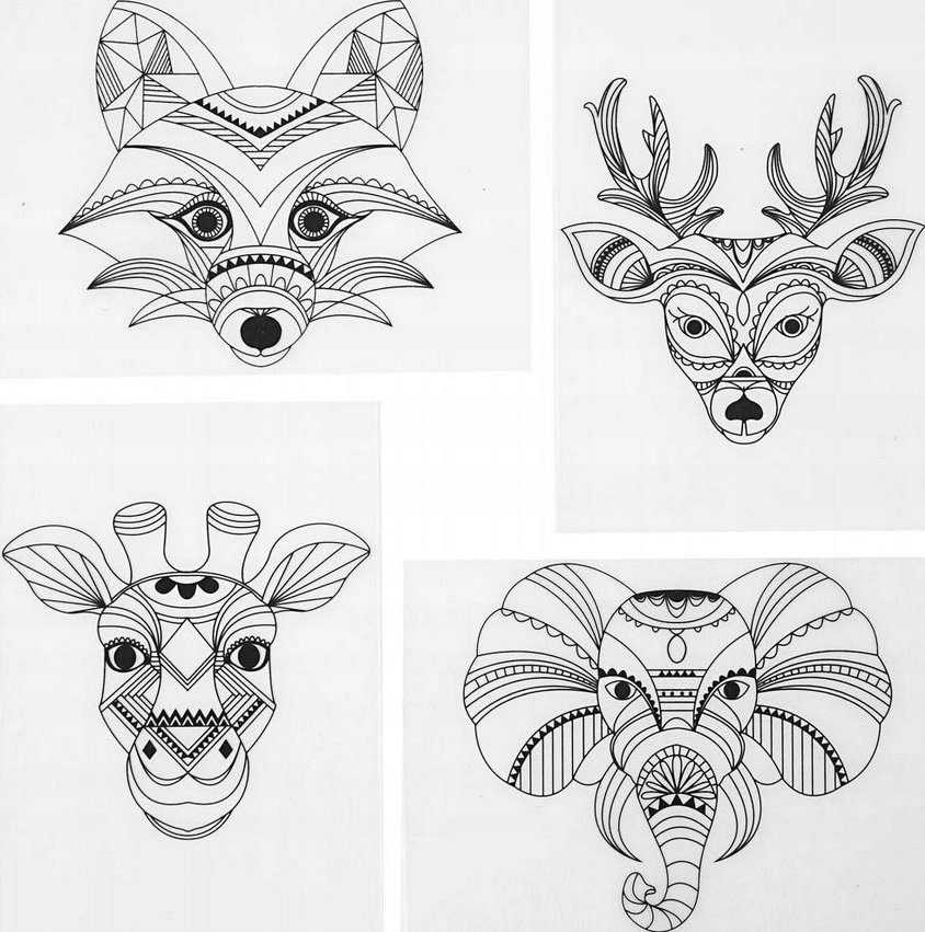 Folia termokurczliwa 4 ark. A6 Zwierzęta