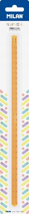 Milan Linijka 30cm New Look plastikowa pomarańcz MILAN