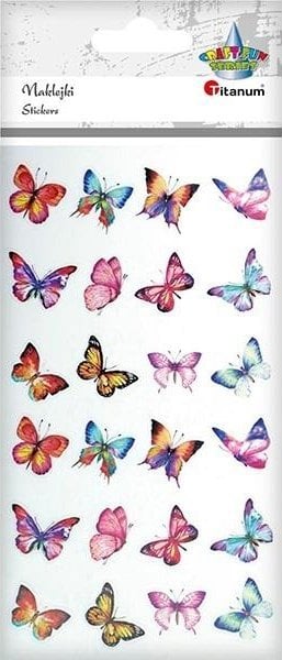 Titanum Naklejki foliowe motyle mix 24szt.
