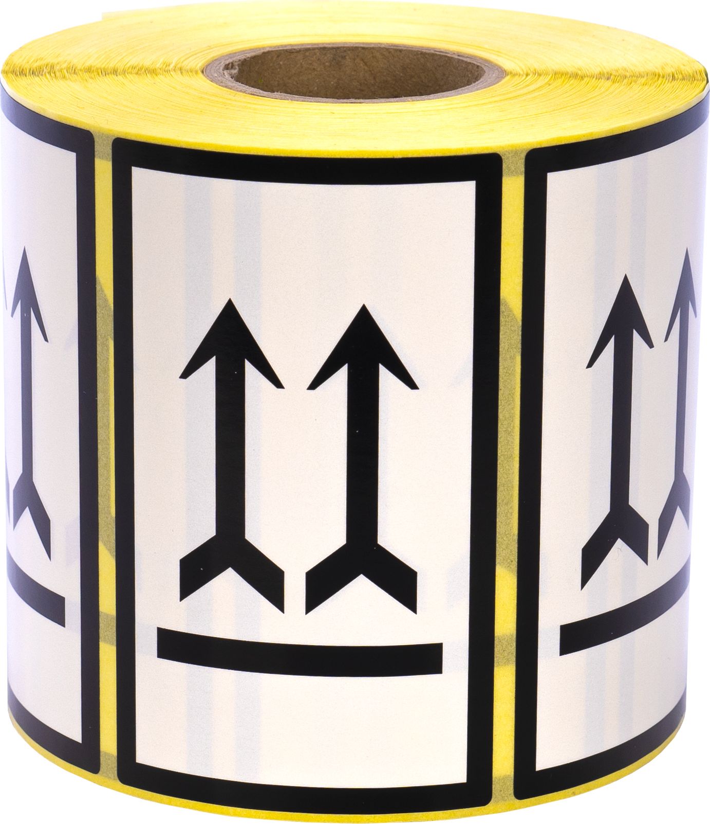 MD Labels Naklejki Etykiety Ostrzegawcze OSTROŻNIE GÓRA STRZAŁKI 1000szt