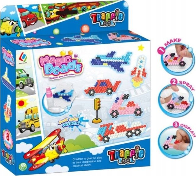 Koraliki Wodne POJAZDY 800 Sztuk 8 Kolorów