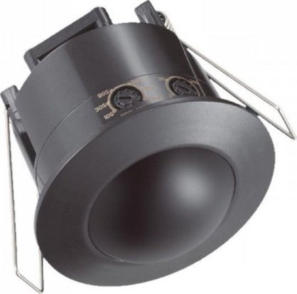 V-TAC Czujnik Ruchu Sufitowy 360st Wpuszczany Okrągły Czarny FULL BLACK V-TAC VT-8029