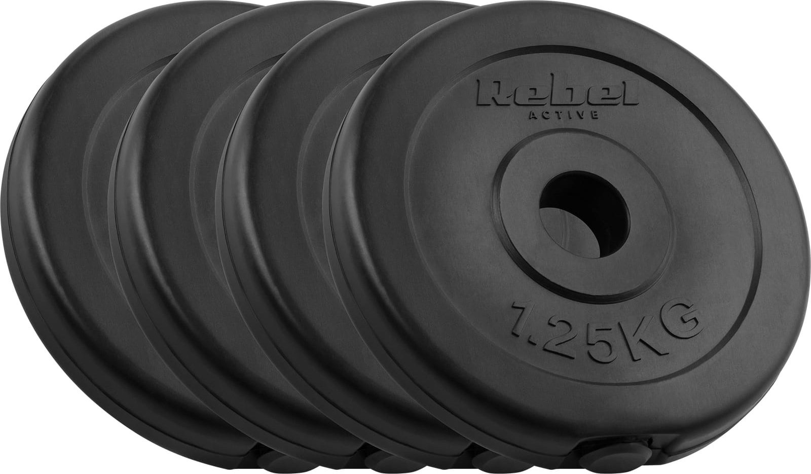 Rebel Zestaw obciążeń bitumicznych 4x1.25kg, otwór 31mm, talerz klasyczny, REBEL ACTIVE