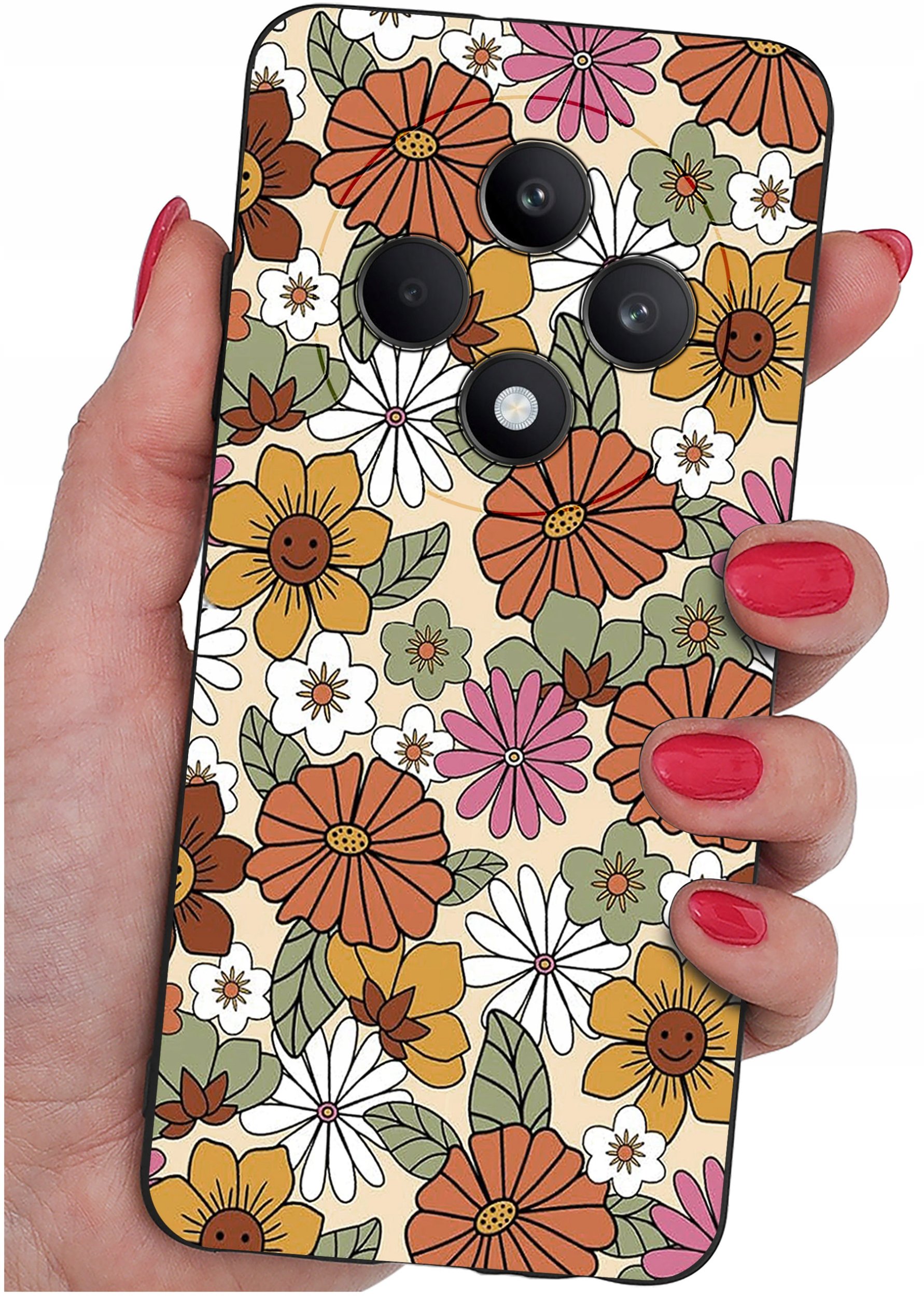 Etui do Oppo Reno 12 F 5G | 12 FS 5G WZORY |SILIKONOWE MATT CASE + SZKŁO 9H