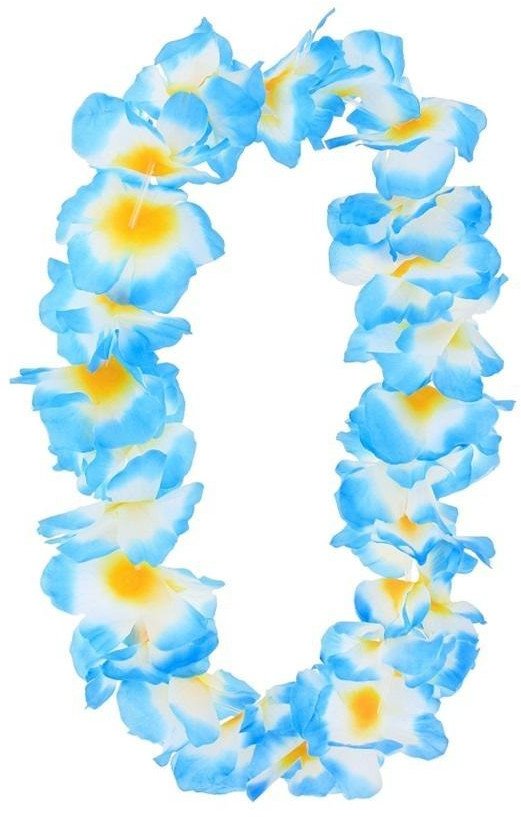 Naszyjnik hawajski niebiesko-biały