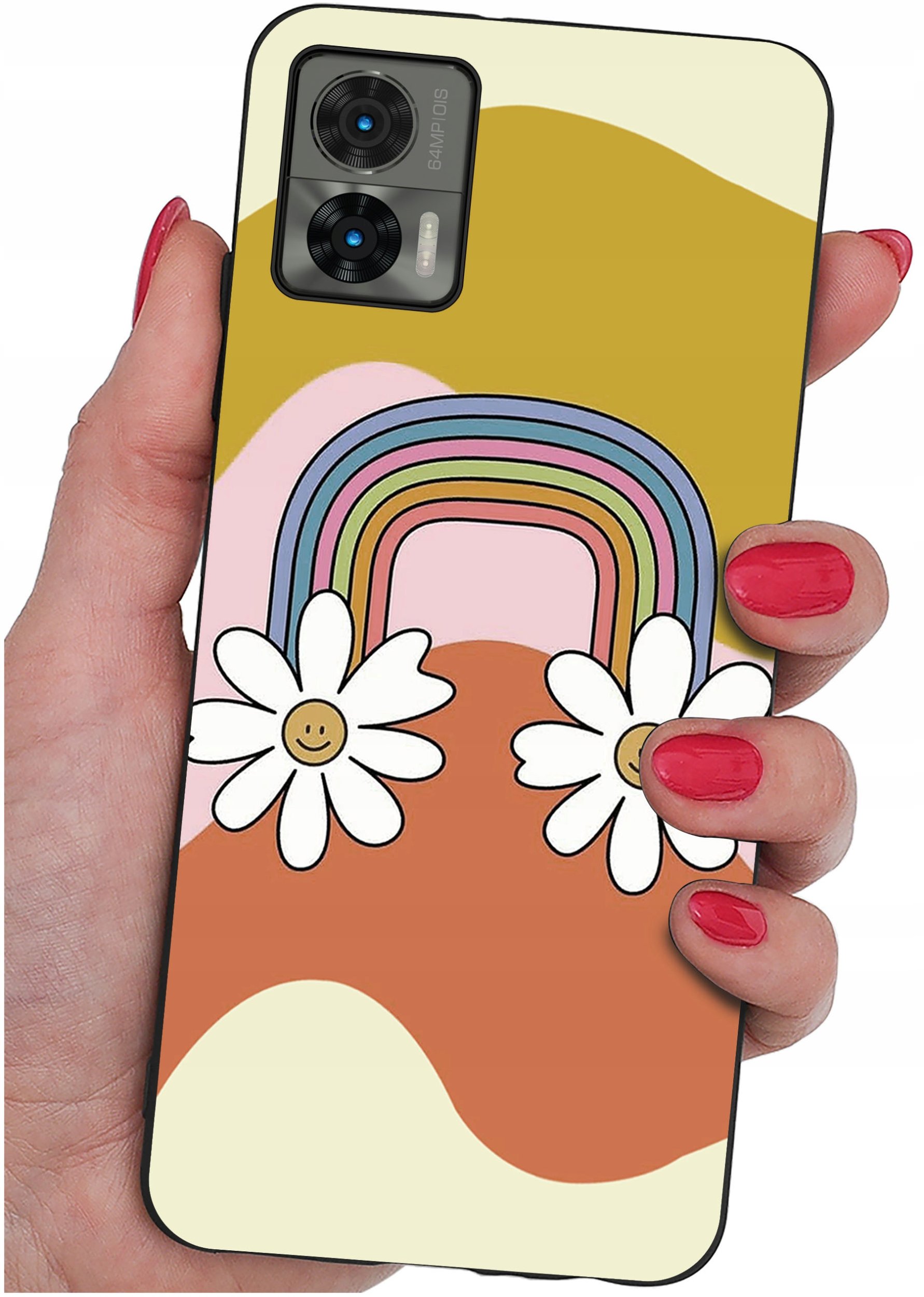 Etui do Motorola Moto Edge 30 Neo WZORY |SILIKONOWE MATT CASE + SZKŁO 9H