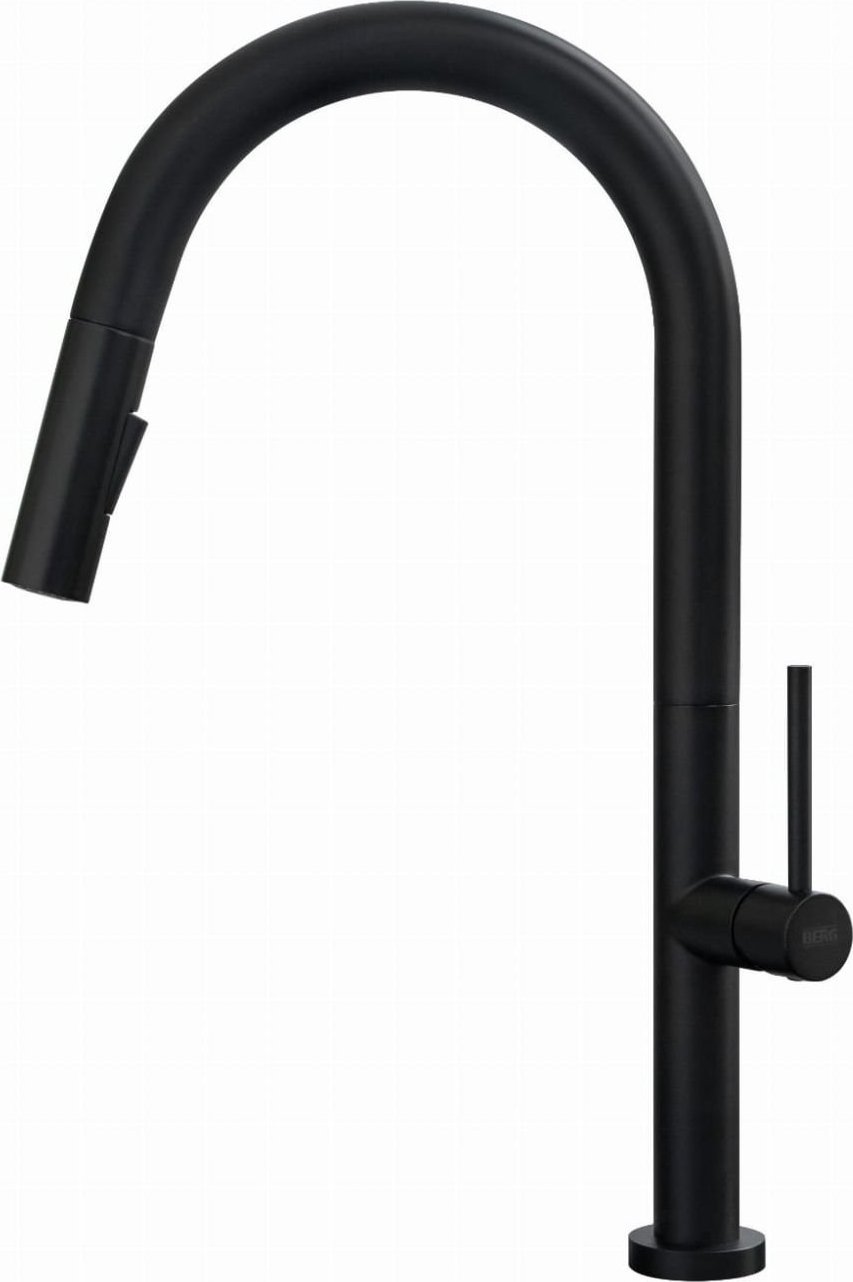 Bateria umywalkowa Berg BERG BATERIA SLIM CZARNY MAT S130336PH