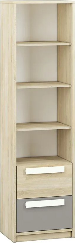 ML Meble Regał DOT 55 buk/szary ML MEBLE